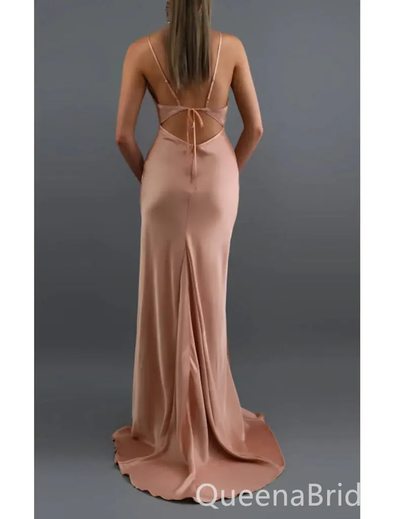 Sexy Mermaid Spaghetti Straps Party Dress Long Prom Dresses to Impress ,WGP1528