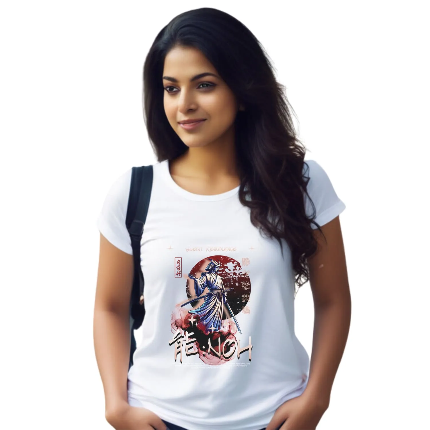 Silent resonance Womens cotton printed T-shirt