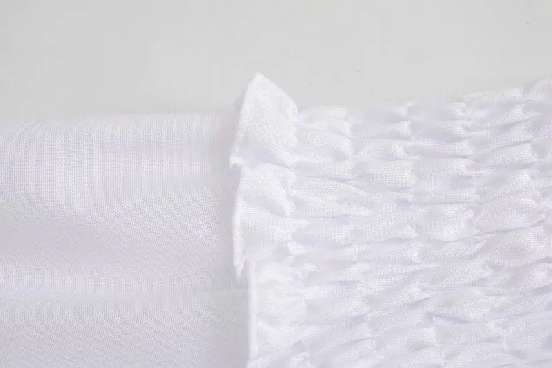 SMOCKED DETAIL CROSSOVER TOP