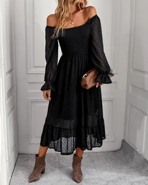 Square Neck Elegant Casual Vacation Dress