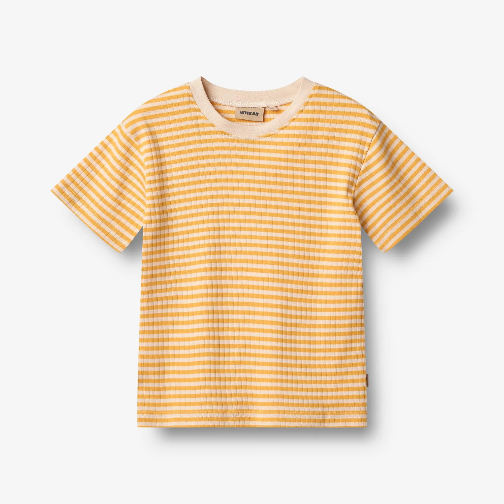 T-shirt S/S Fabian - yellow rib stripe