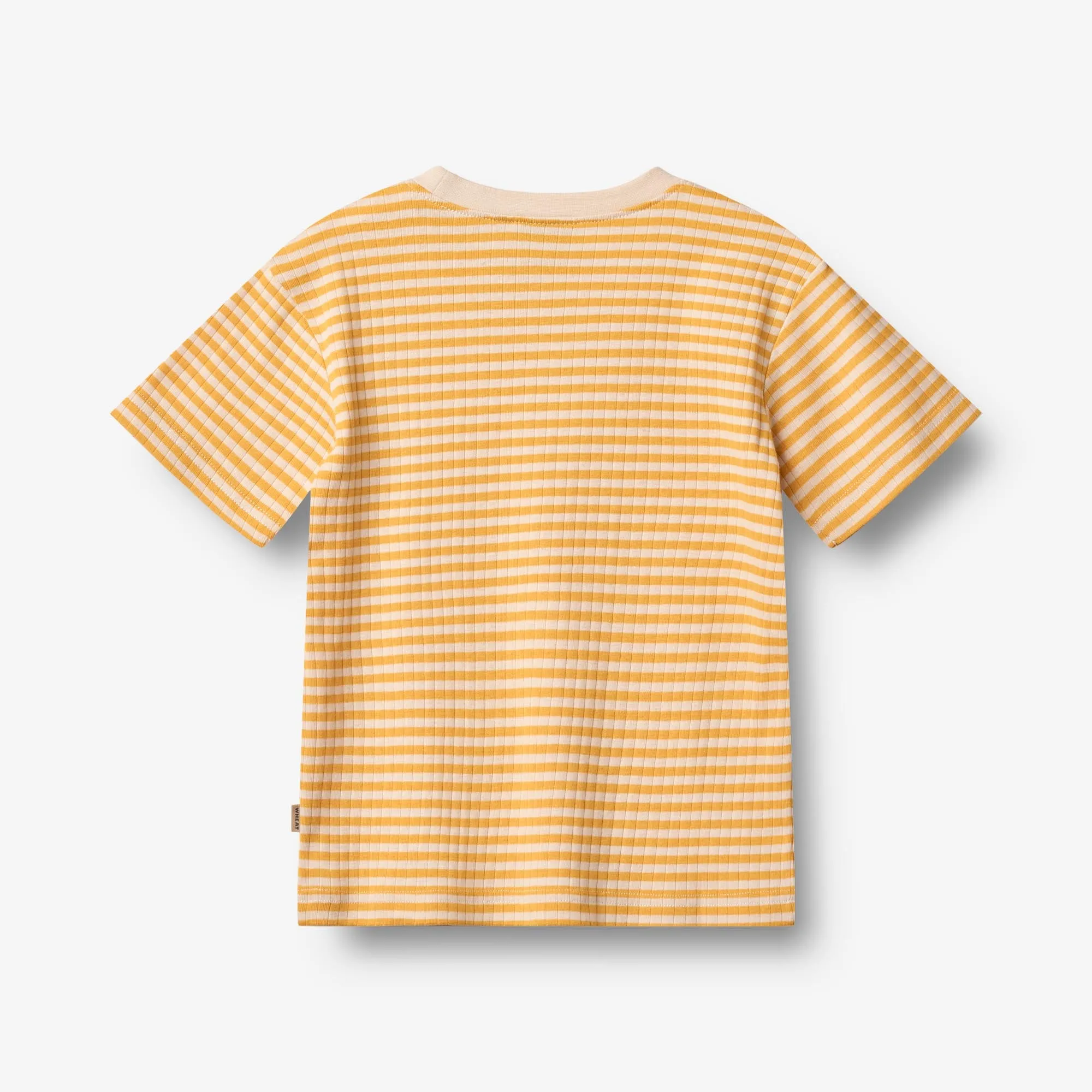 T-shirt S/S Fabian - yellow rib stripe