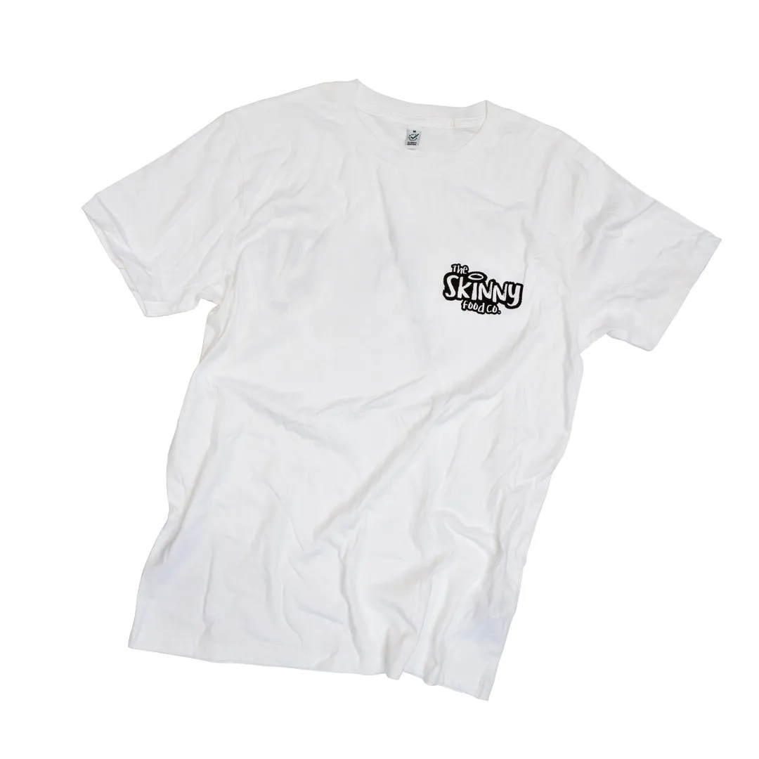 The Skinny Food Co White Vegan Unisex T-Shirt