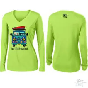 UV 30 Sun Protection LS Women's T-Shirt Old Fashion Volkswagen Bus (2 AWESOME colors)