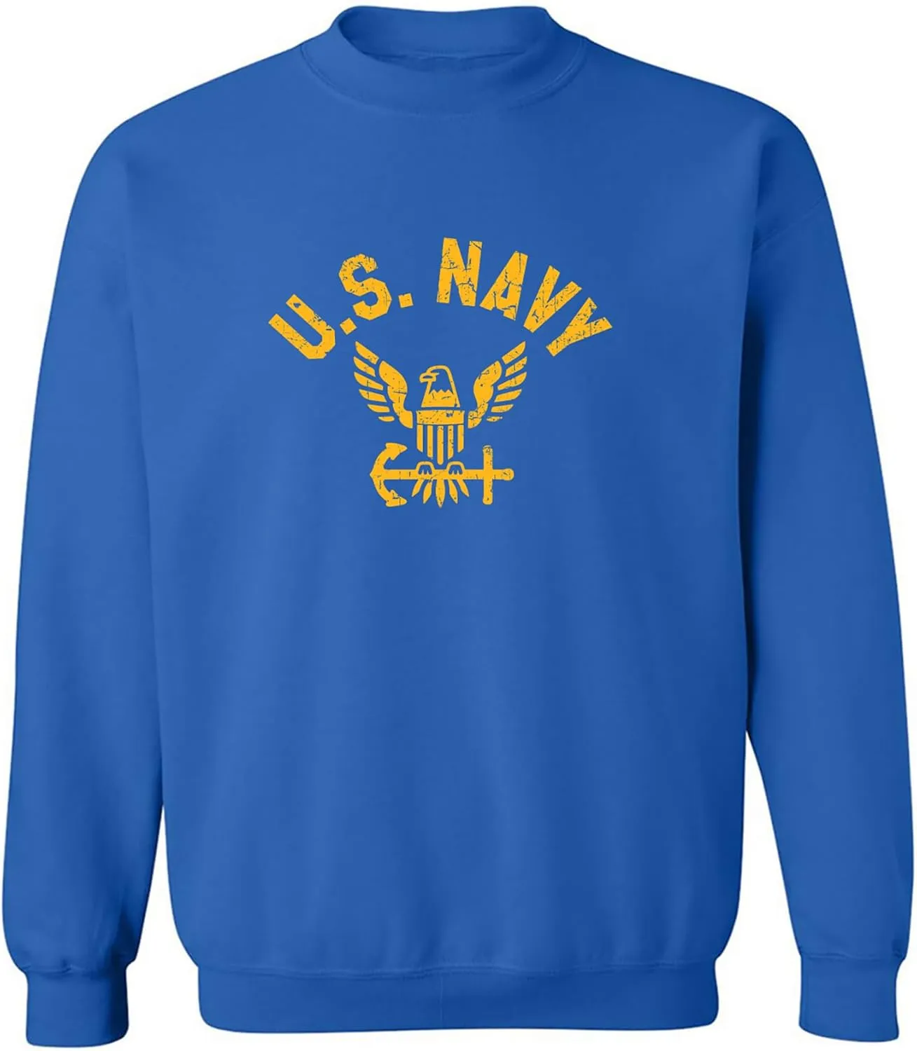 zerogravitee U.S. Navy Vintage Arch Logo with gold ink Crewneck Sweatshirt